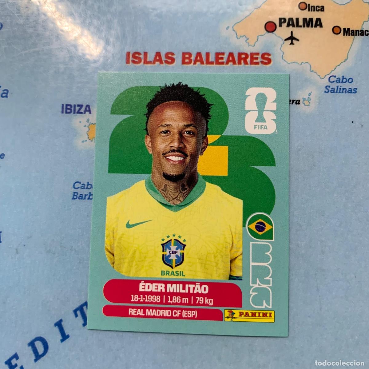 Fu&szlig;ball-Sticker: Militao numero 5 de Brasil cromo panini Mundial Fifa World Cup 2026