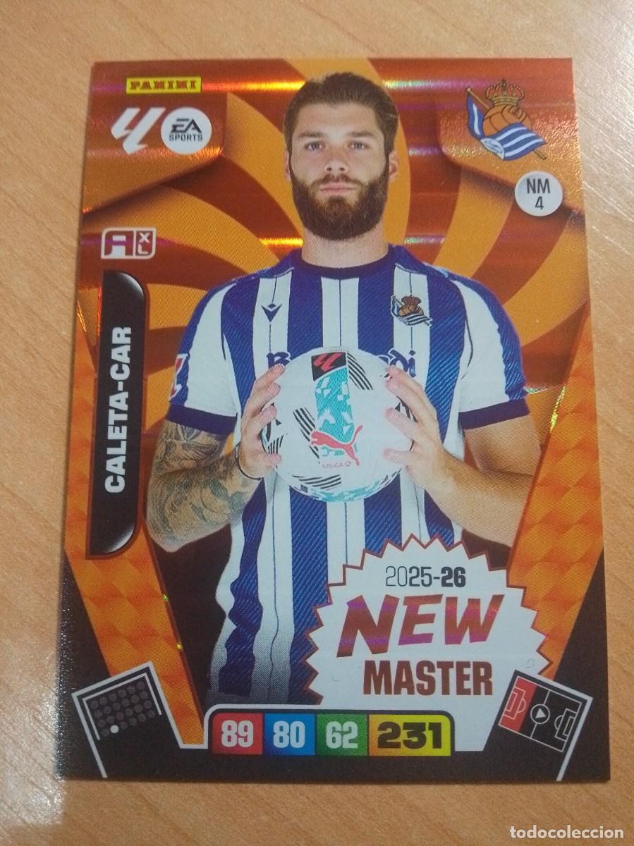 Fu&szlig;ball-Sticker: NM4 CALETA-CAR NEW MASTER DE LA REAL SOCIEDAD 25 26 ADRENALYN XL 2025 2026 NUEVO