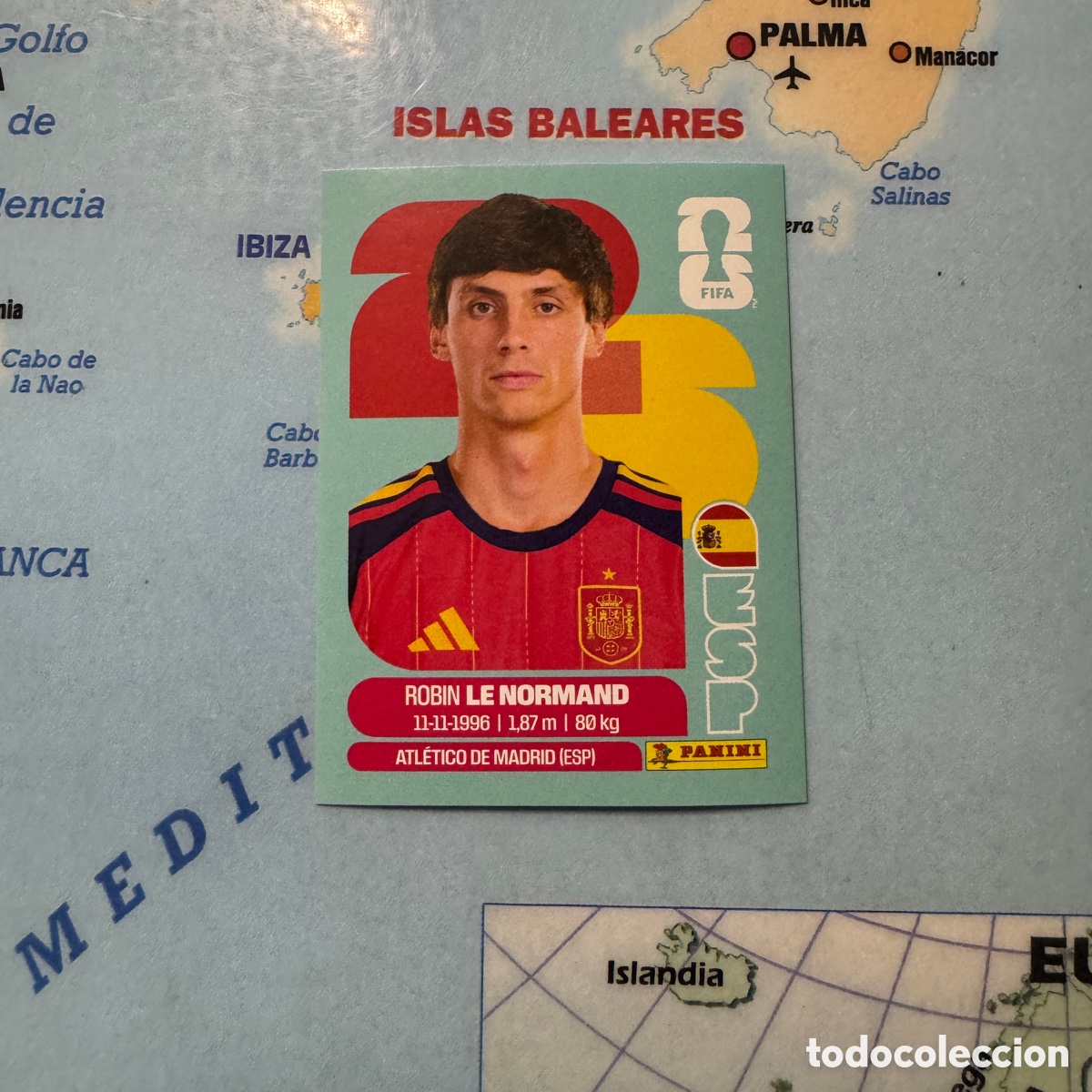 Cromos de f&uacute;tbol: Le Normand n&uacute;mero 3 de Espa&ntilde;a cromo panini Mundial Fifa World Cup 2026