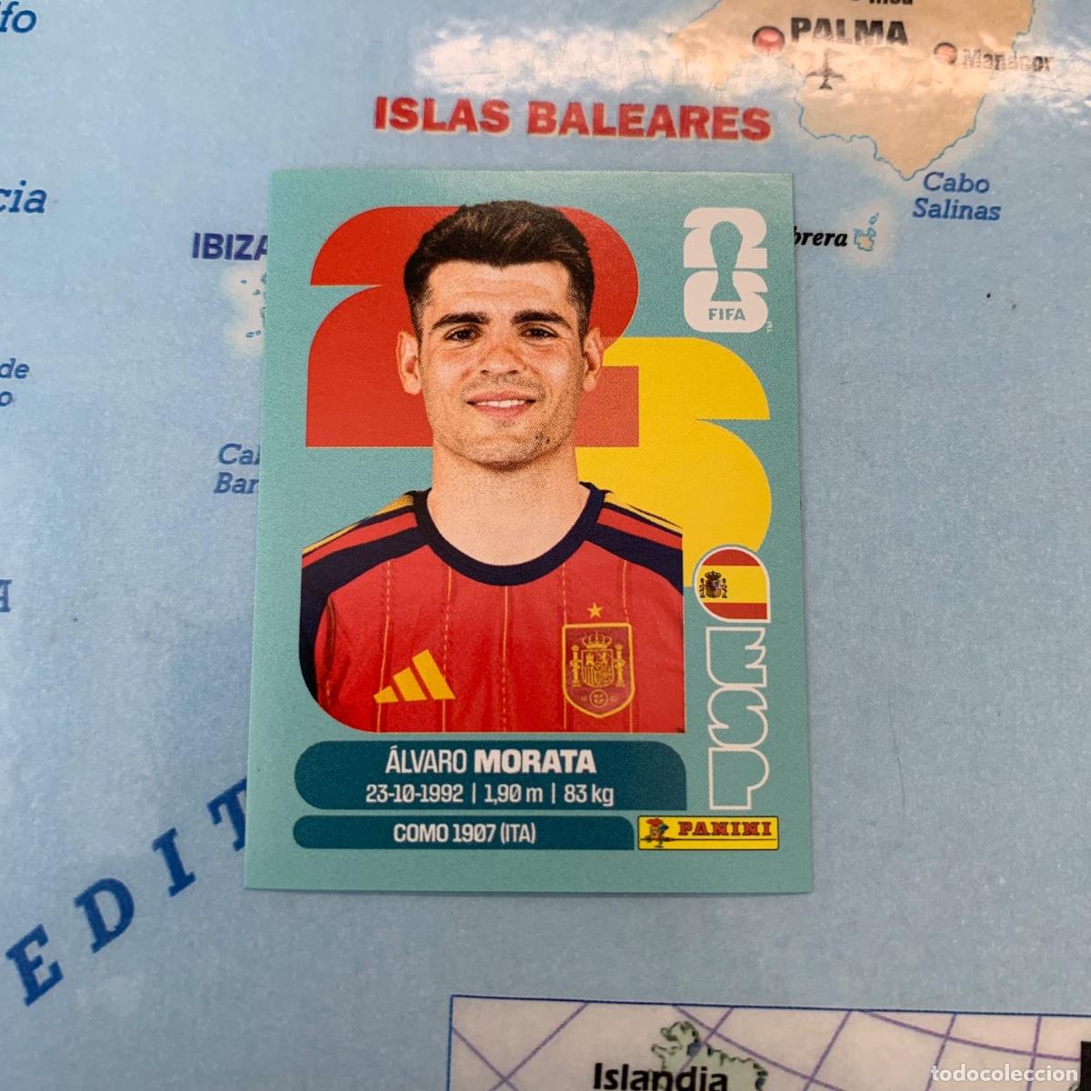 Cromos de f&uacute;tbol: Morata n&uacute;mero 19 de Espa&ntilde;a cromo panini Mundial Fifa World Cup 2026