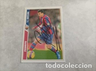Football Stickers: Cromo futbol firmado Pedrito