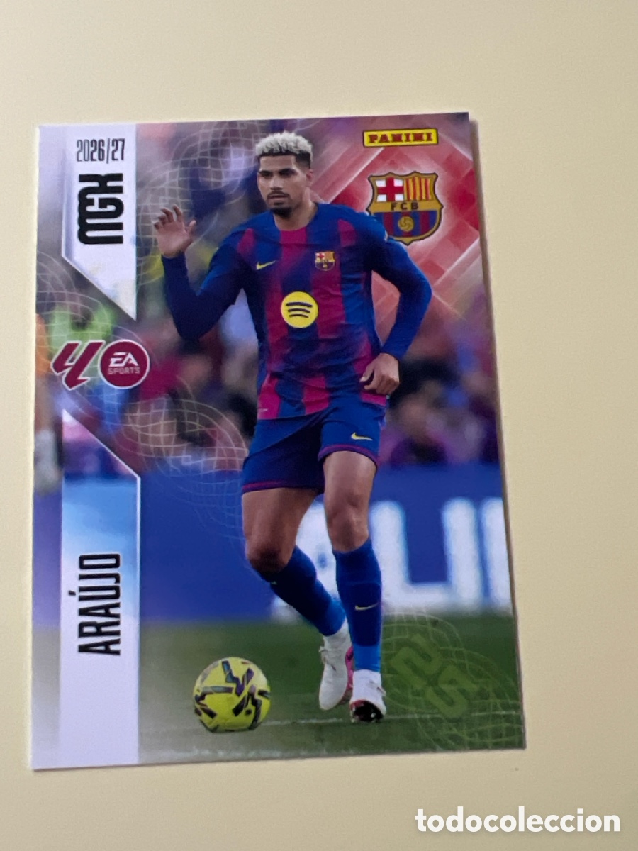 Cromos de f&uacute;tbol: C5544. 80 ARAUJO FC BARCELONA FICHAS ALBUM MEGACRACKS 2026 2027 MGK 26 27