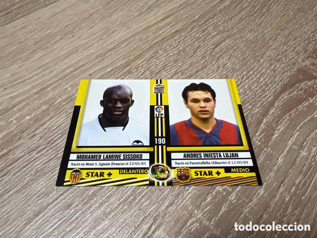 Cromos de f&uacute;tbol: 2004-05 ANDRES INIESTA N&ordm; 190 MUNDICROMO