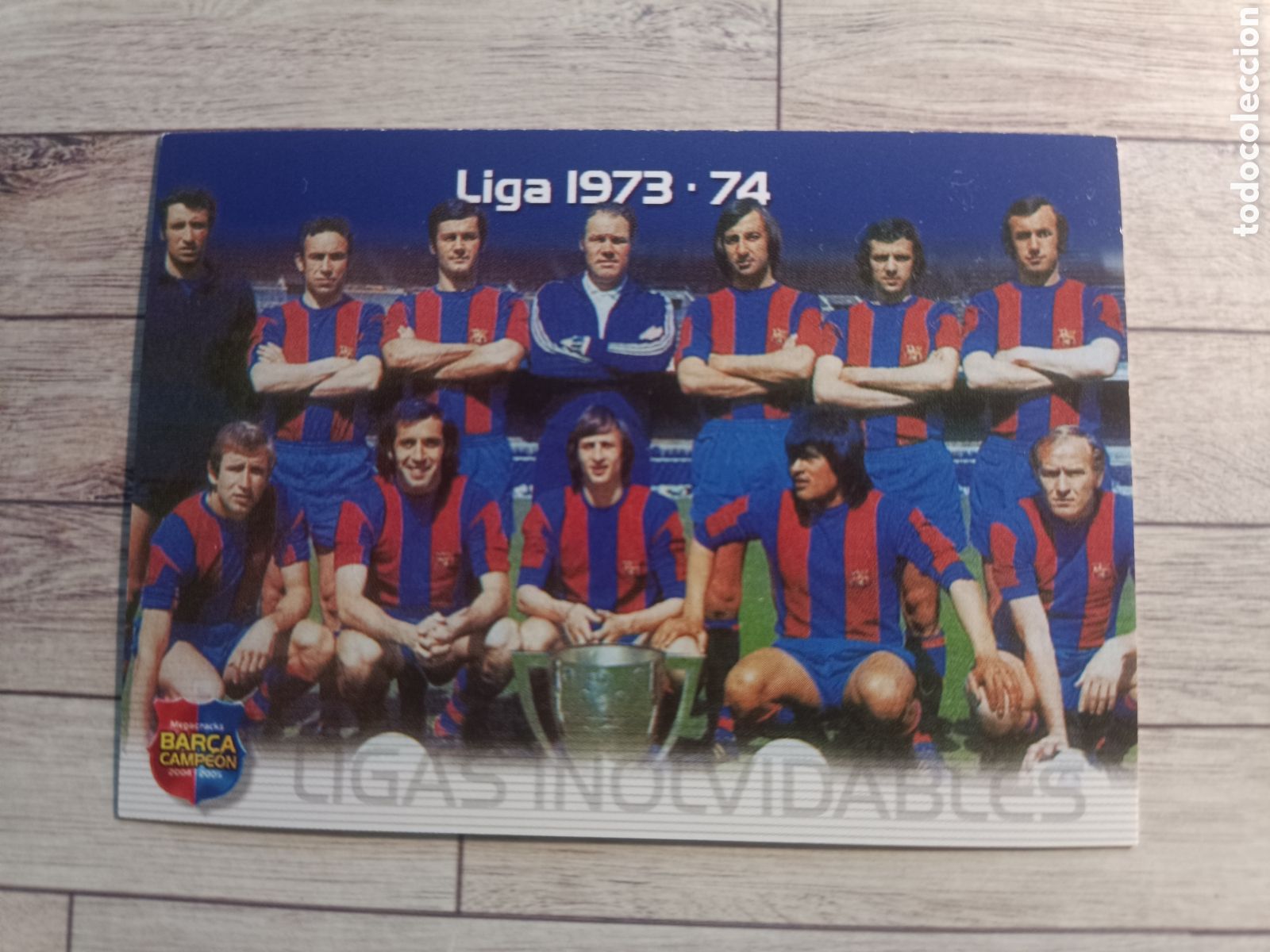 Fu&szlig;ball-Sticker: N 127 LIGAS INOLVIDABLES 1973-74 CRUYFF COLECCI&Oacute;N 2004 2005 PANINI 04 05 BAR&Ccedil;A CAMPI&Oacute; CAMPE&Oacute;N