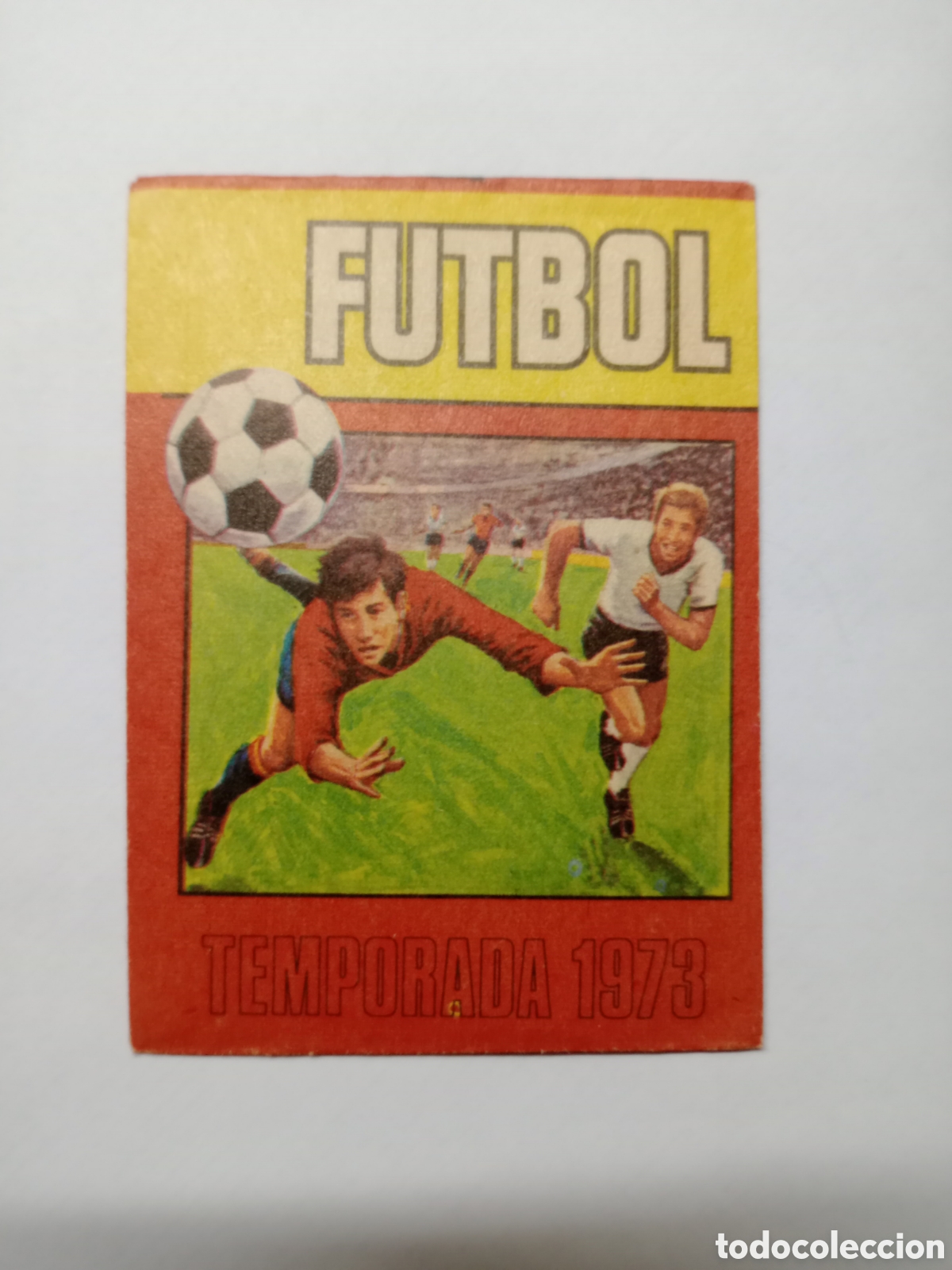 Fu&szlig;ball-Sticker: SOBRE DE CROMOS SIN ABRIR F&Uacute;TBOL TEMPORADA 1973 RUIZ ROMERO TRASERA AZUL