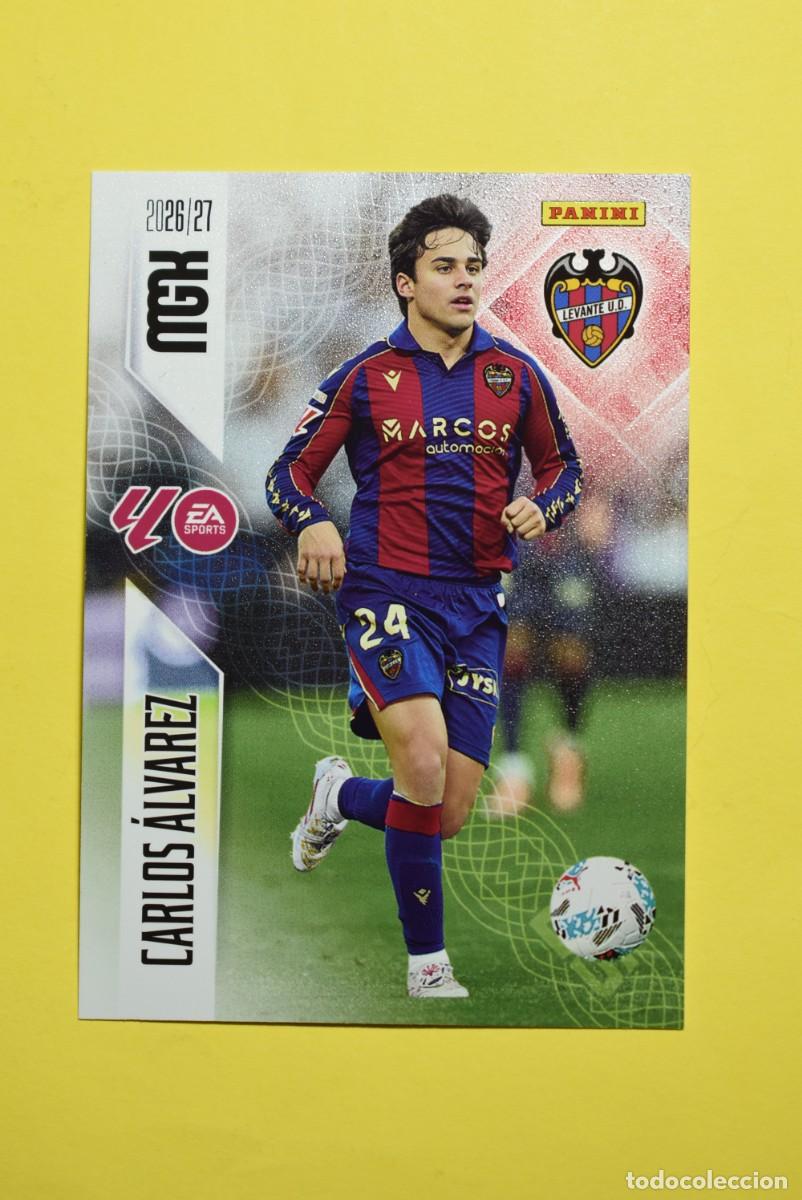 Figurine di Calcio: Cromo La Liga. Megacracks. 2026 2027. 26 27. Carlos &Aacute;lvarez. Levante. N. &ordm; 211. Panini