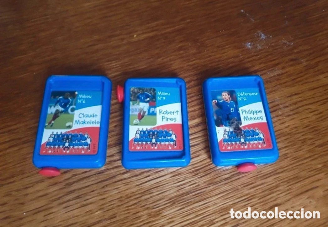 Fu&szlig;ball-Sticker: A&ntilde;os 90, f&uacute;tbol Francia, Makelele, Pires, Mexes, juego de bolas