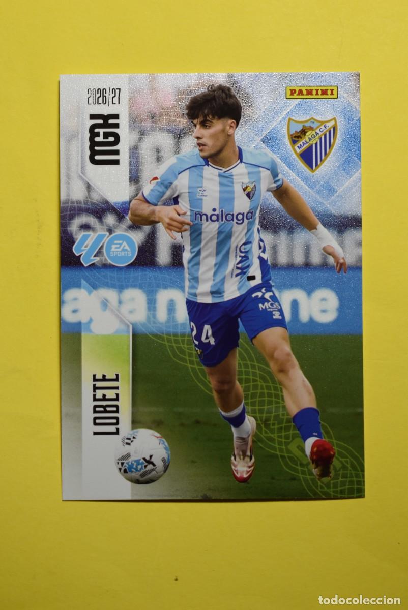 Cromos de f&uacute;tbol: Cromo La Liga. Megacracks. 2026 2027. 26 27. Lobete. M&aacute;laga. N. &ordm; 249. Panini