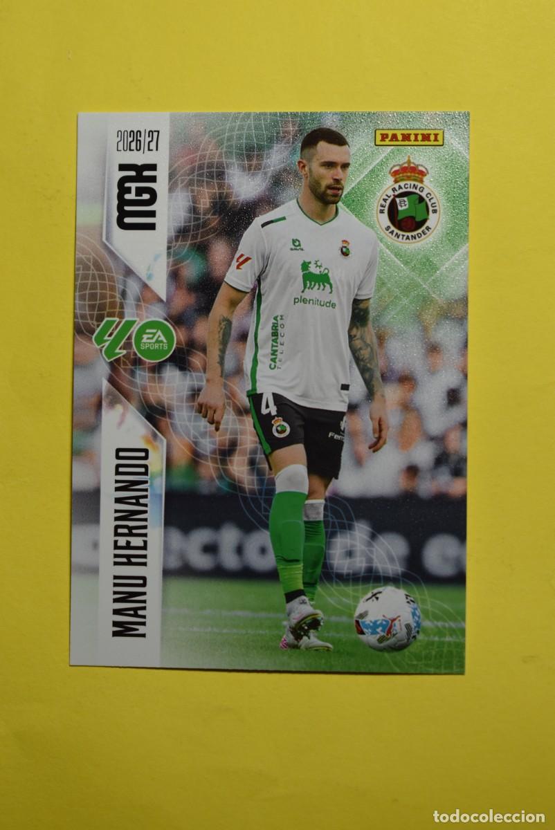 Cromos de f&uacute;tbol: Cromo La Liga. Megacracks. 2026 2027. 26 27. Manu Hernando. Racing de Santander. N. &ordm; 278. Panini