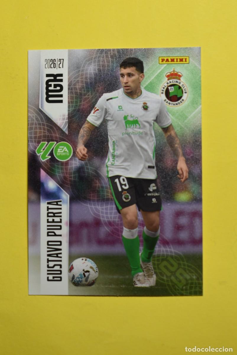 Cromos de f&uacute;tbol: Cromo La Liga. Megacracks. 2026 2027. 26 27. Gustavo Puerta. Racing de Santander. N. &ordm; 281. Panini
