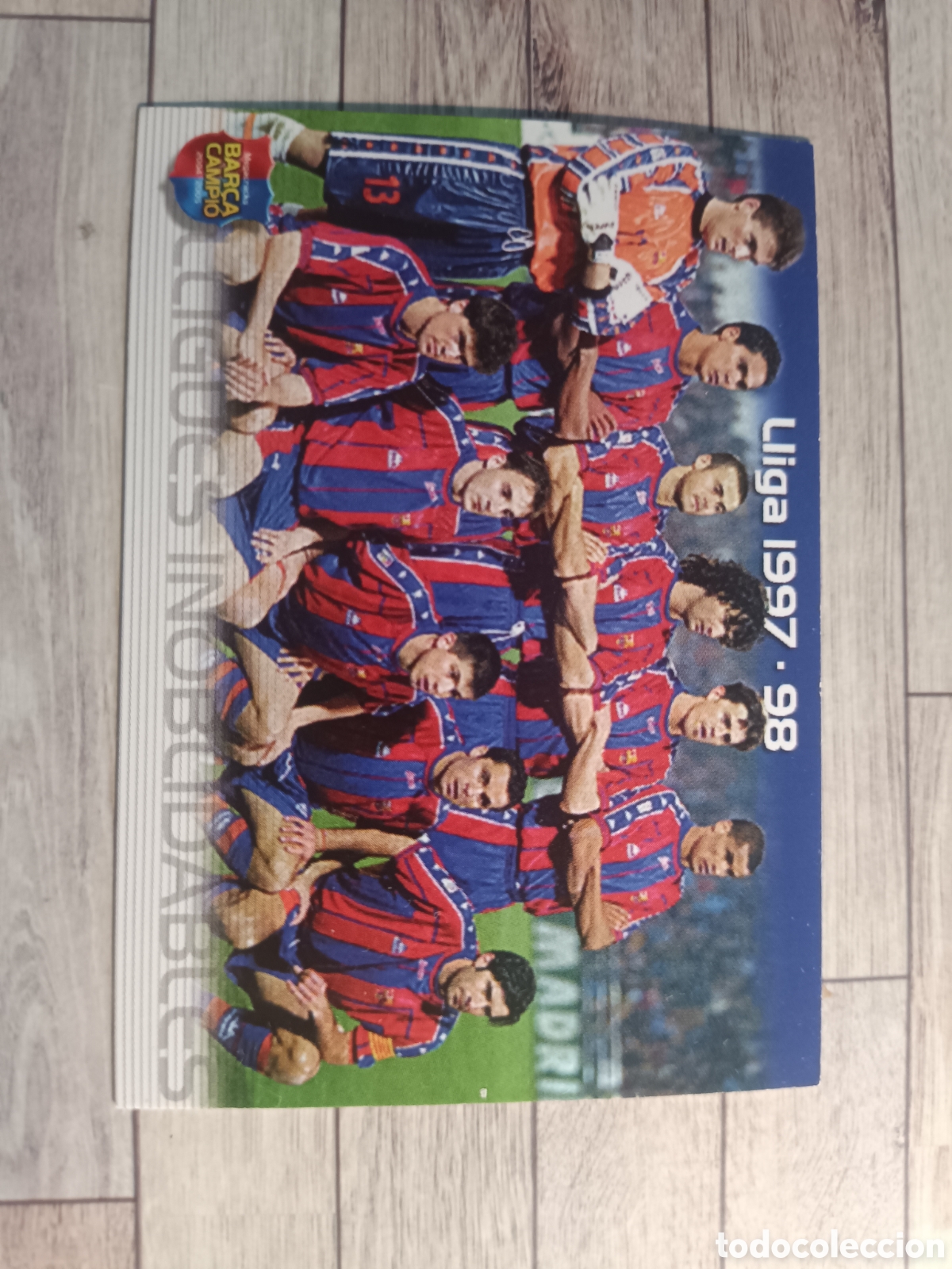 Cromos de f&uacute;tbol: N 133 LLIGUES INOBLIDABLES 1997-98 COLECCI&Oacute;N 2004 2005 PANINI 04 05 BAR&Ccedil;A CAMPI&Oacute; CAMPE&Oacute;N