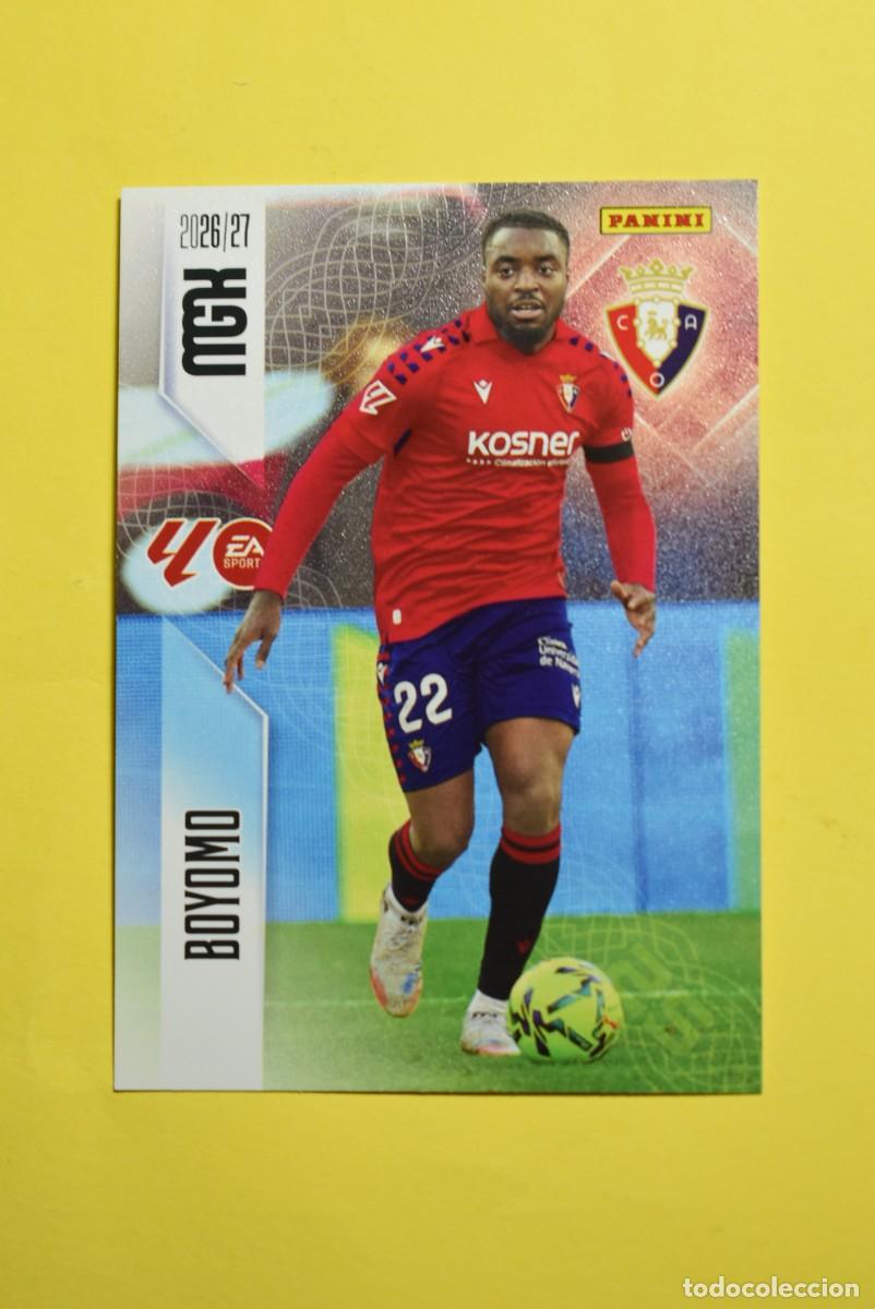 Cromos de f&uacute;tbol: Cromo La Liga. Megacracks. 2026 2027. 26 27. Boyomo. Osasuna. N. &ordm; 257. Panini