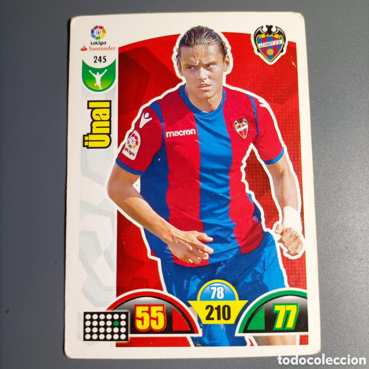 Cromos de f&uacute;tbol: ADRENALYN. LIGA 2017-2018 (LEVANTE) №245 &Uuml;NAL