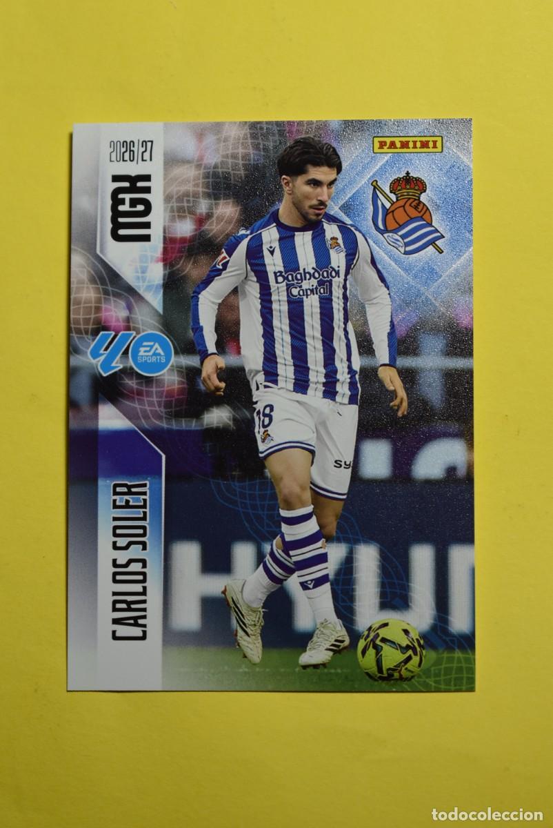 Figurine di Calcio: Cromo La Liga. Megacracks. 2026 2027. 26 27. Carlos Soler. Real Sociedad. N. &ordm; 319. Panini