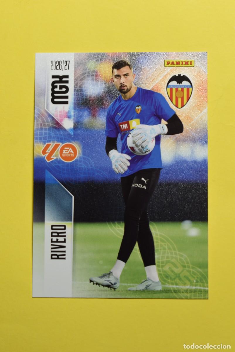 Fu&szlig;ball-Sticker: Cromo La Liga. Megacracks. 2026 2027. 26 27. Rivero. Valencia. N. &ordm; 345. Panini