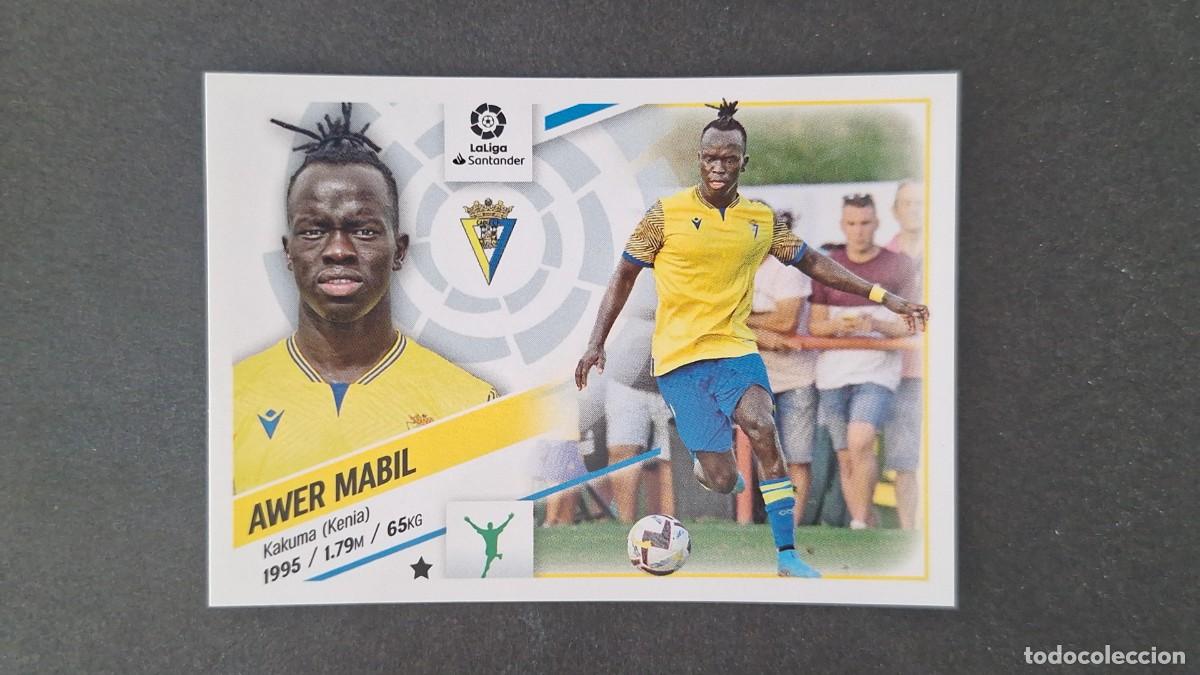 Fu&szlig;ball-Sticker: L1 AWER MABIL CADIZ C. F. FICHAJE 16 LIGA ESTE 2022 2023 22 23 NUNCA PEGADO SIN PEGAR