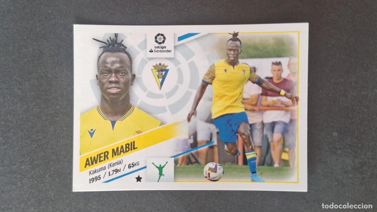 Fu&szlig;ball-Sticker: L1 AWER MABIL CADIZ C. F. FICHAJE 16 LIGA ESTE 2022 2023 22 23 NUNCA PEGADO SIN PEGAR