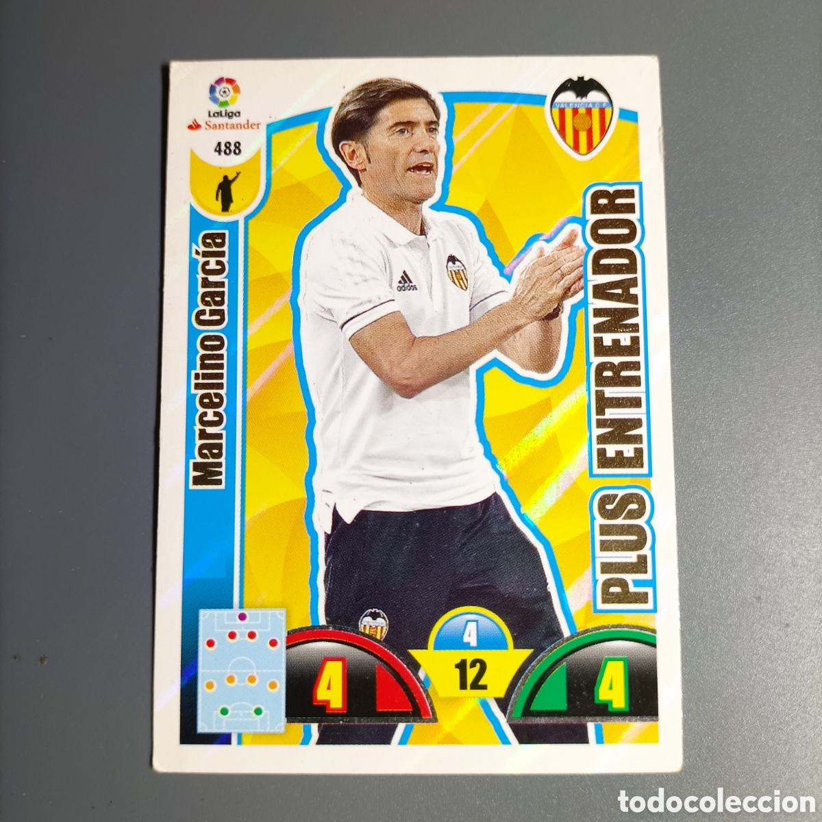 Cromos de f&uacute;tbol: ADRENALYN. LIGA 2017-2018 (VALENCIA) №488 MARCELINO GARC&Iacute;A