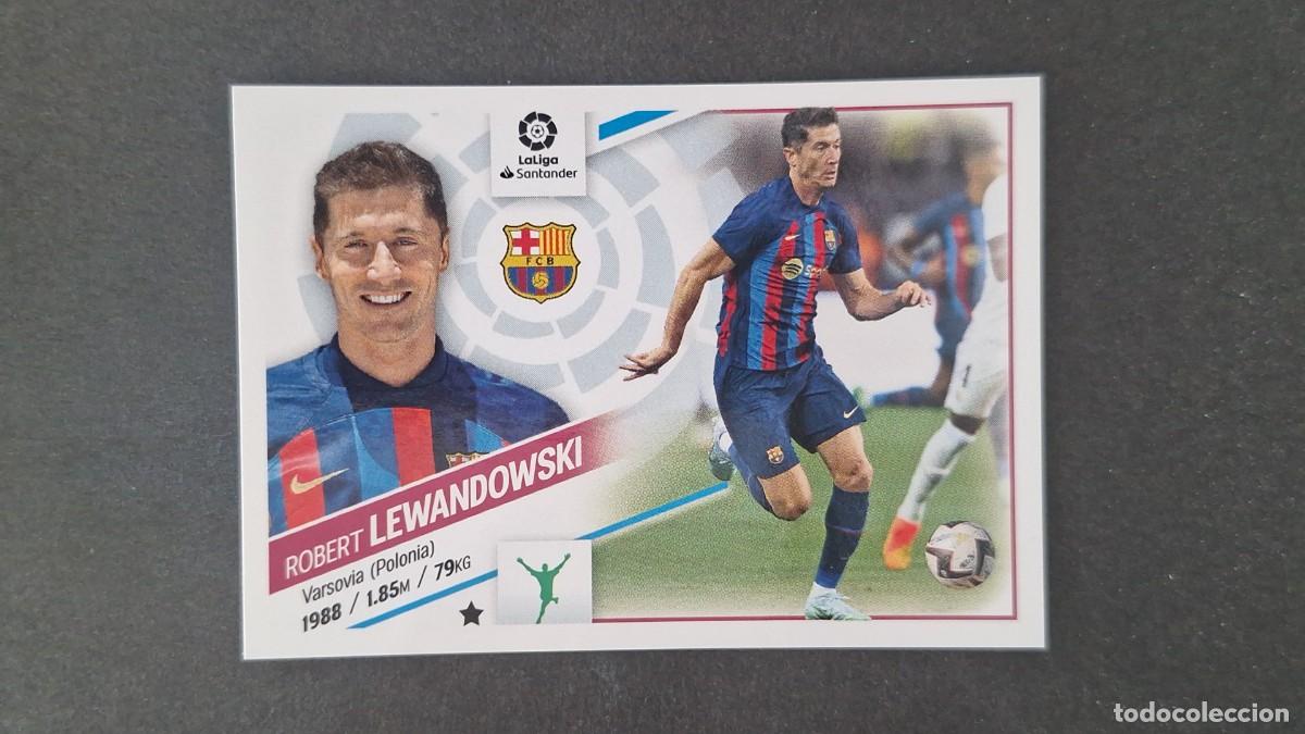 Figurine di Calcio: L1 LEWANDOWSKI F. C. BARCELONA FICHAJE 26 LIGA ESTE 2022 2023 22 23 NUNCA PEGADO SIN PEGAR