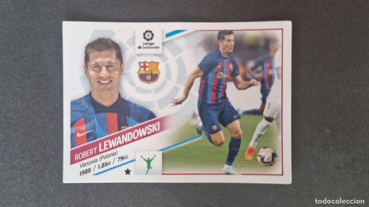 Figurine di Calcio: L1 LEWANDOWSKI F. C. BARCELONA FICHAJE 26 LIGA ESTE 2022 2023 22 23 NUNCA PEGADO SIN PEGAR