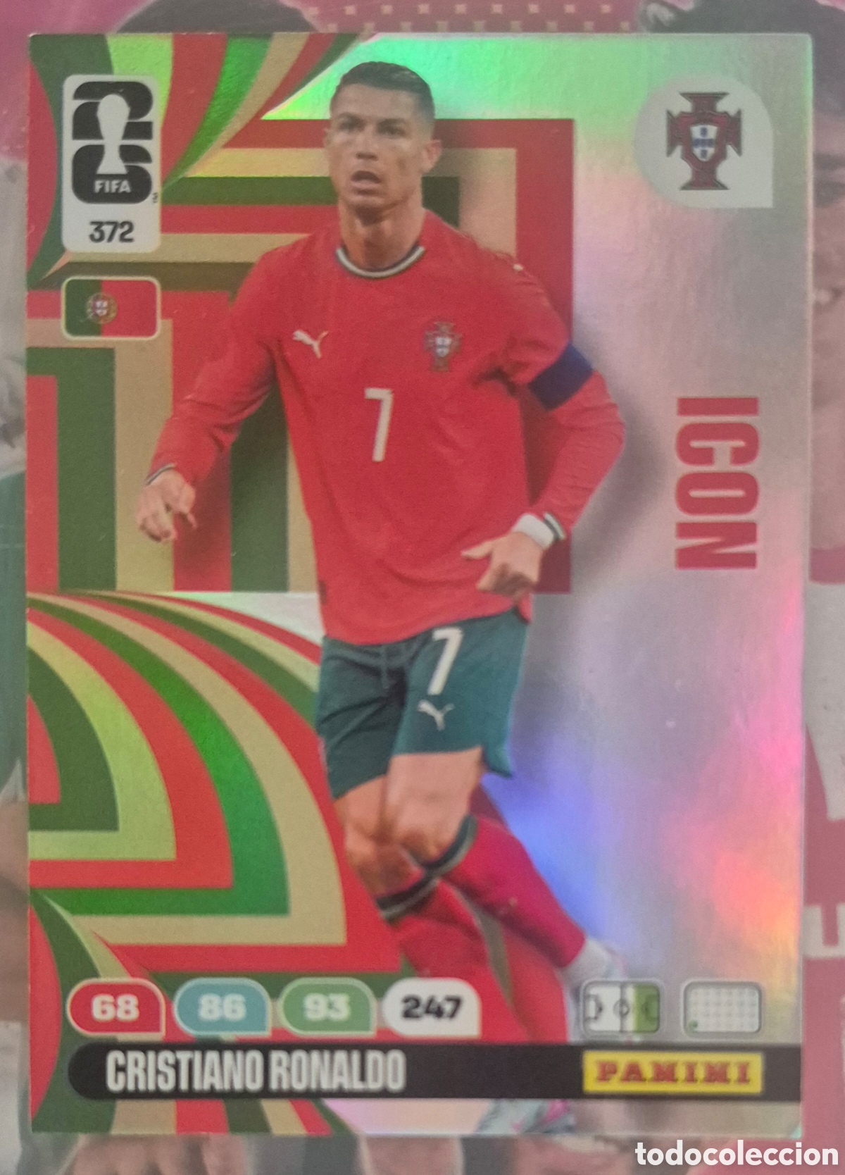 Cromos de f&uacute;tbol: ADRENALYN FIFA WORLD CUP 2026 ICON CRISTIANO RONALDO 372 PORTUGAL