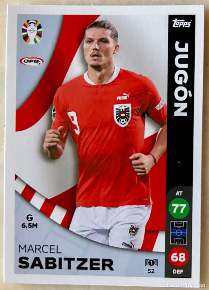 Cromos de f&uacute;tbol: 52 MARCEL SABITZER - AUSTRIA - JUG&Oacute;N - FICHAS ALBUM TOPPS MATCH ATTAX UEFA EURO 2024 GERMANY LIDL