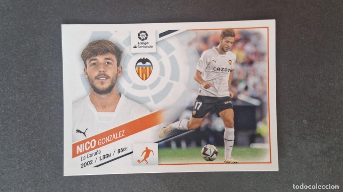 Cromos de f&uacute;tbol: L1 NICO VALENCIA C. F. FICHAJE 31 LIGA ESTE 2022 2023 22 23 NUNCA PEGADO SIN PEGAR