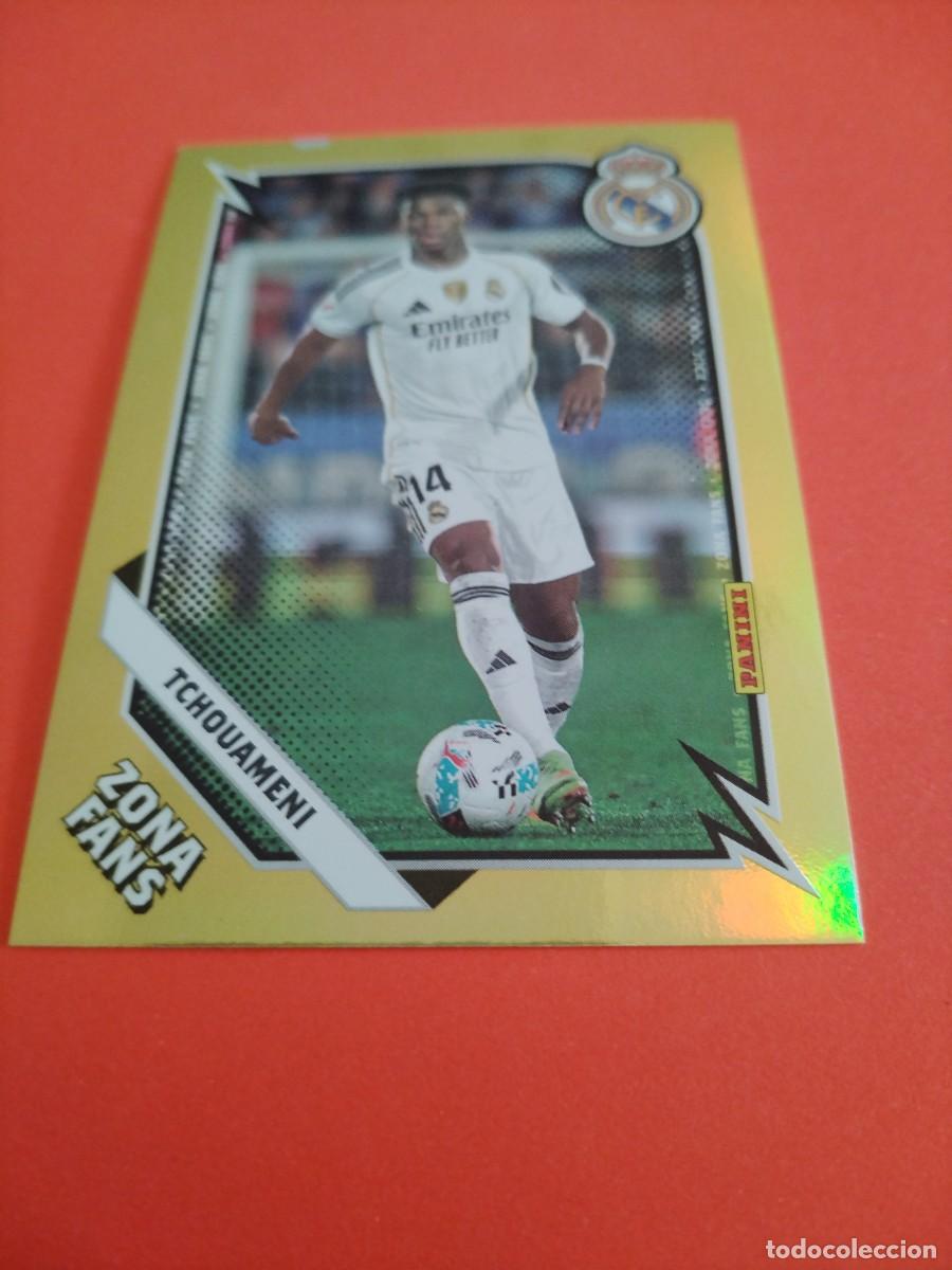 Cromos de f&uacute;tbol: PANINI CLUB REAL MADRID 2025/2026 ZONA FANS TCHOUAMENI