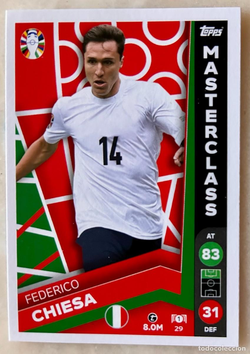 Cromos de f&uacute;tbol: 29 FEDERICO CHIESA ITALIA MASTERCLASS - FICHAS ALBUM TOPPS MATCH ATTAX UEFA EURO 2024 GERMANY LIDL