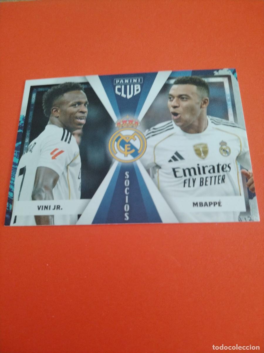 Football Stickers: PANINI CLUB REAL MADRID 2025/2026 SOCIOS VINICIUS MBAPPE