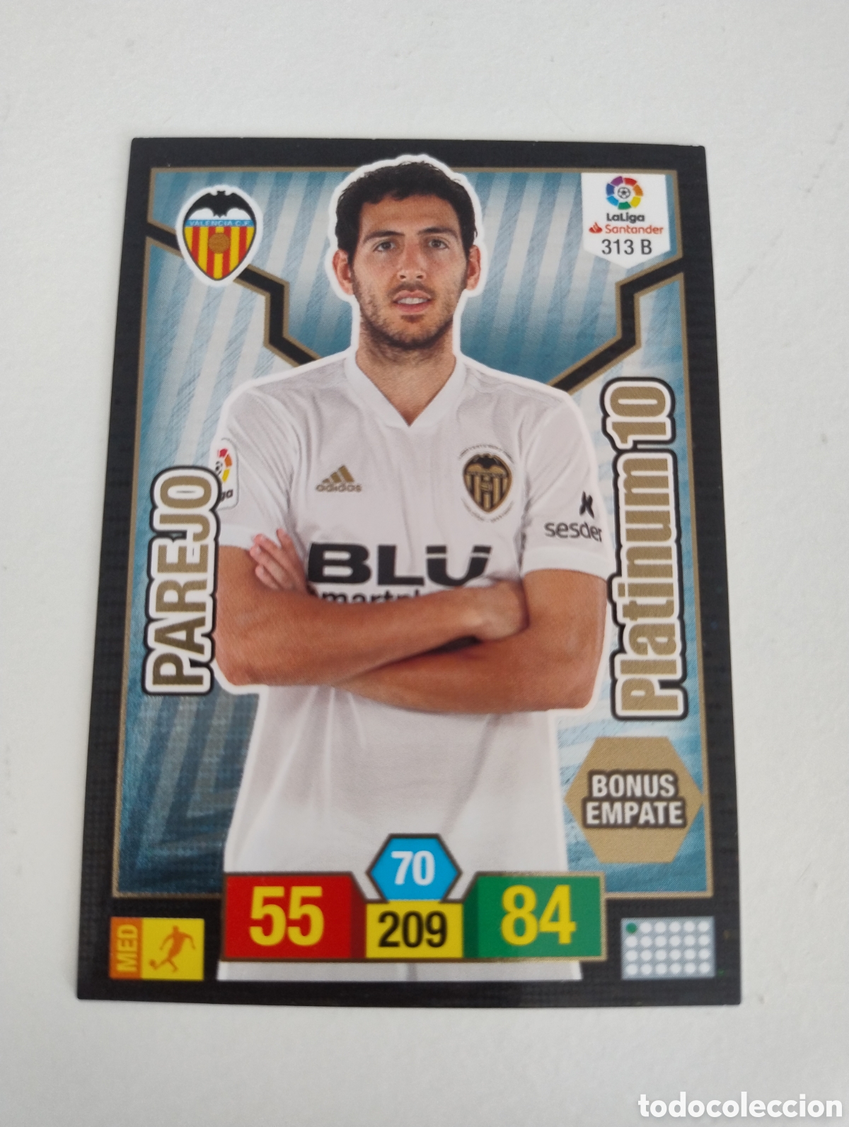 Football Stickers: 313 B - Parejo - Valencia - Adrenalyn XL Liga 2018 - 2019 Platinum 10