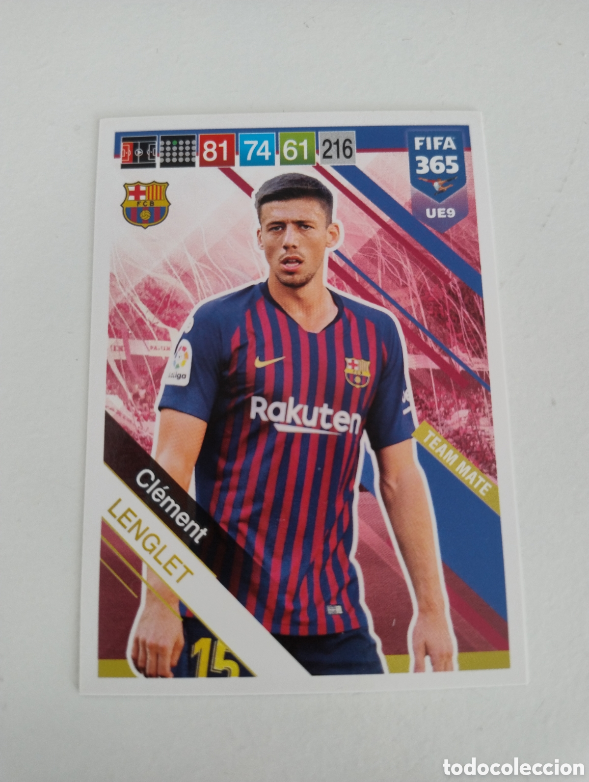 Cromos de f&uacute;tbol: UE 9 - Lenglet - Barcelona - Adrenalyn XL FIFA 365 2019