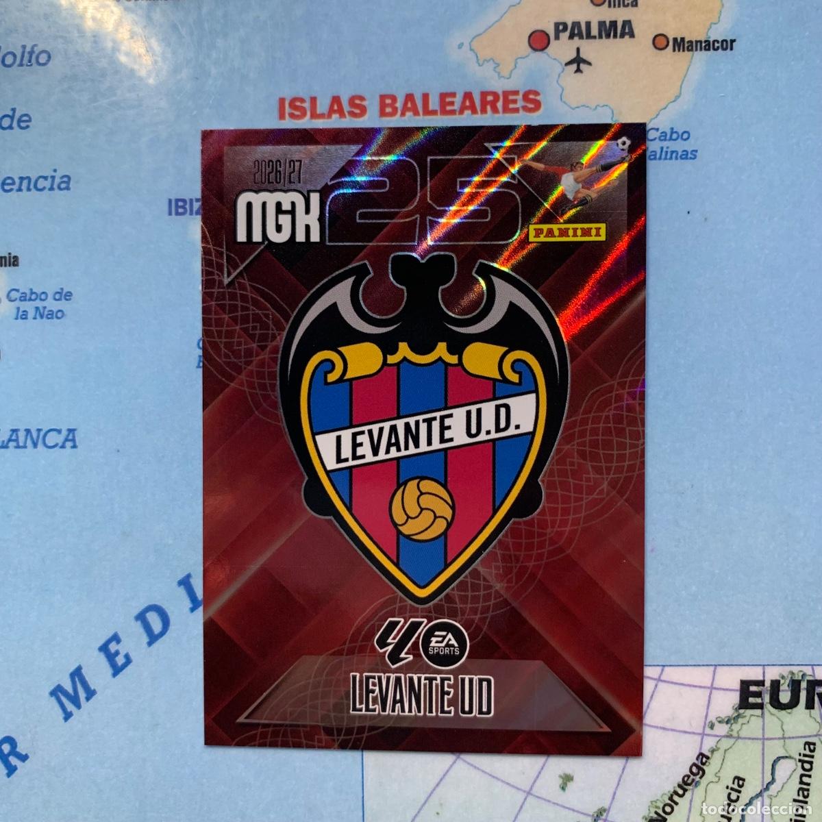 Cromos de f&uacute;tbol: Escudo del Levante n&uacute;mero 199 megacracks 26-27 2026-2027