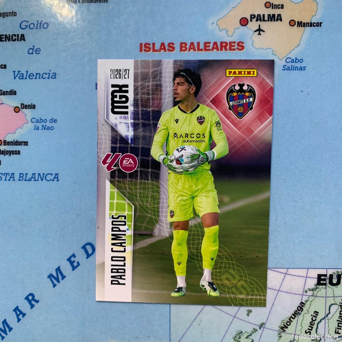 Cromos de f&uacute;tbol: Pablo Campos n&uacute;mero 201 del Levante megacracks 26-27 2026-2027