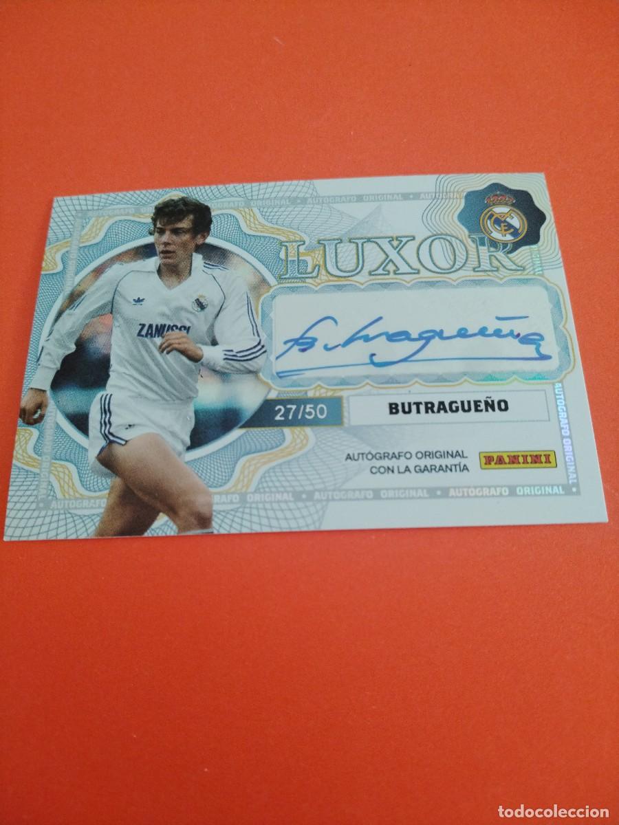 Cromos de f&uacute;tbol: PANINI CLUB REAL MADRID 2025/2026 BUTRAGUE&Ntilde;O FIRMA ORIGINAL