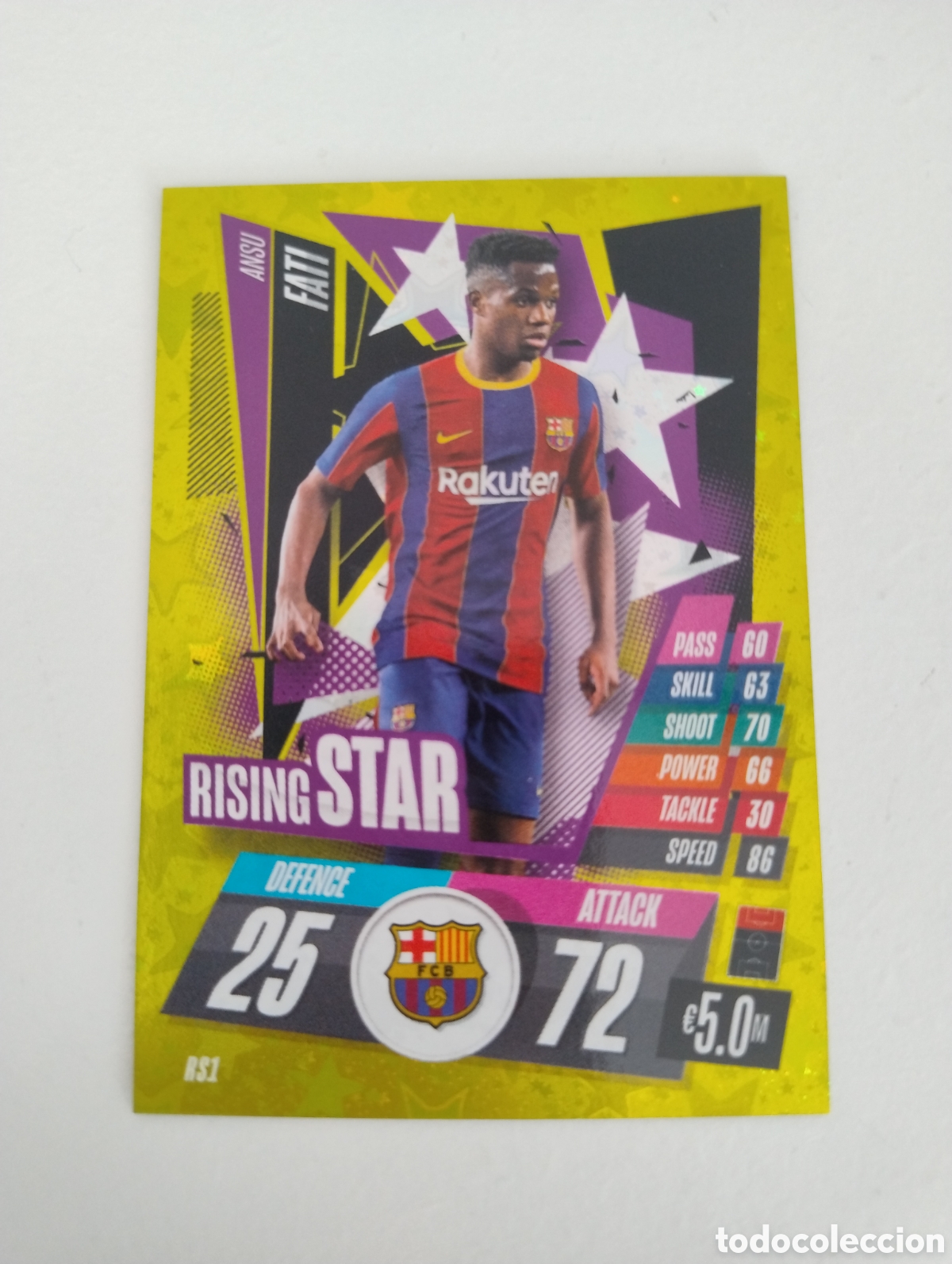 Cromos de f&uacute;tbol: RS1 - Ansu Fati - Barcelona - Topps Match Attax 2020 - 2021 Rising Star