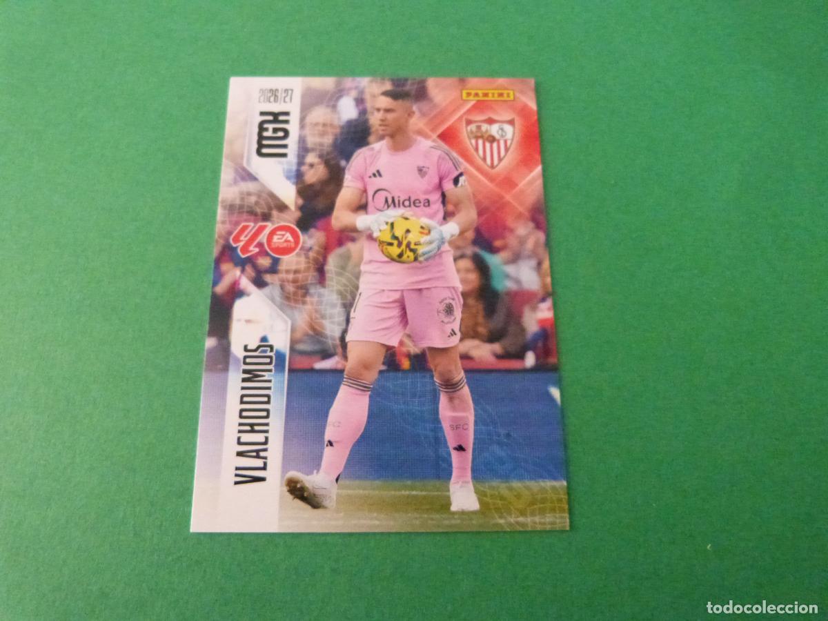 Figurine di Calcio: TRADING CARD FUTBOL VLACHODIMOS SEVILLA F.C. N&ordm; 326 LIGA MEGACRACKS 2026-2027/26-27 PANINI