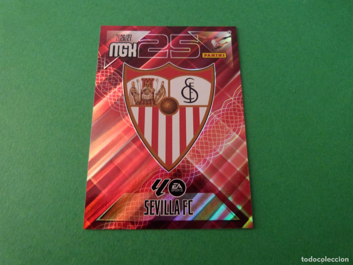Figurine di Calcio: TRADING CARD FUTBOL ESCUDO SEVILLA F.C. N&ordm; 325 LIGA MEGACRACKS 2026-2027/26-27 PANINI