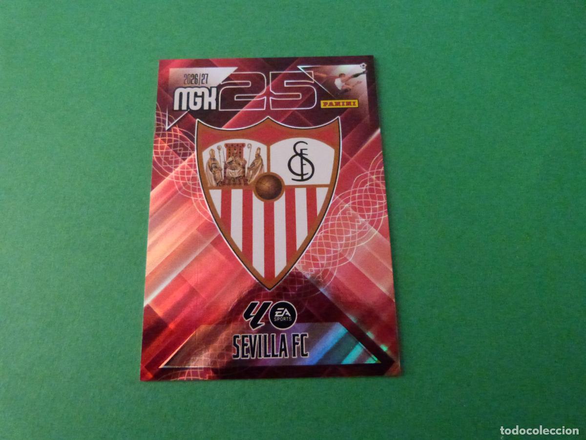 Figurine di Calcio: TRADING CARD FUTBOL ESCUDO SEVILLA F.C. N&ordm; 325 LIGA MEGACRACKS 2026-2027/26-27 PANINI