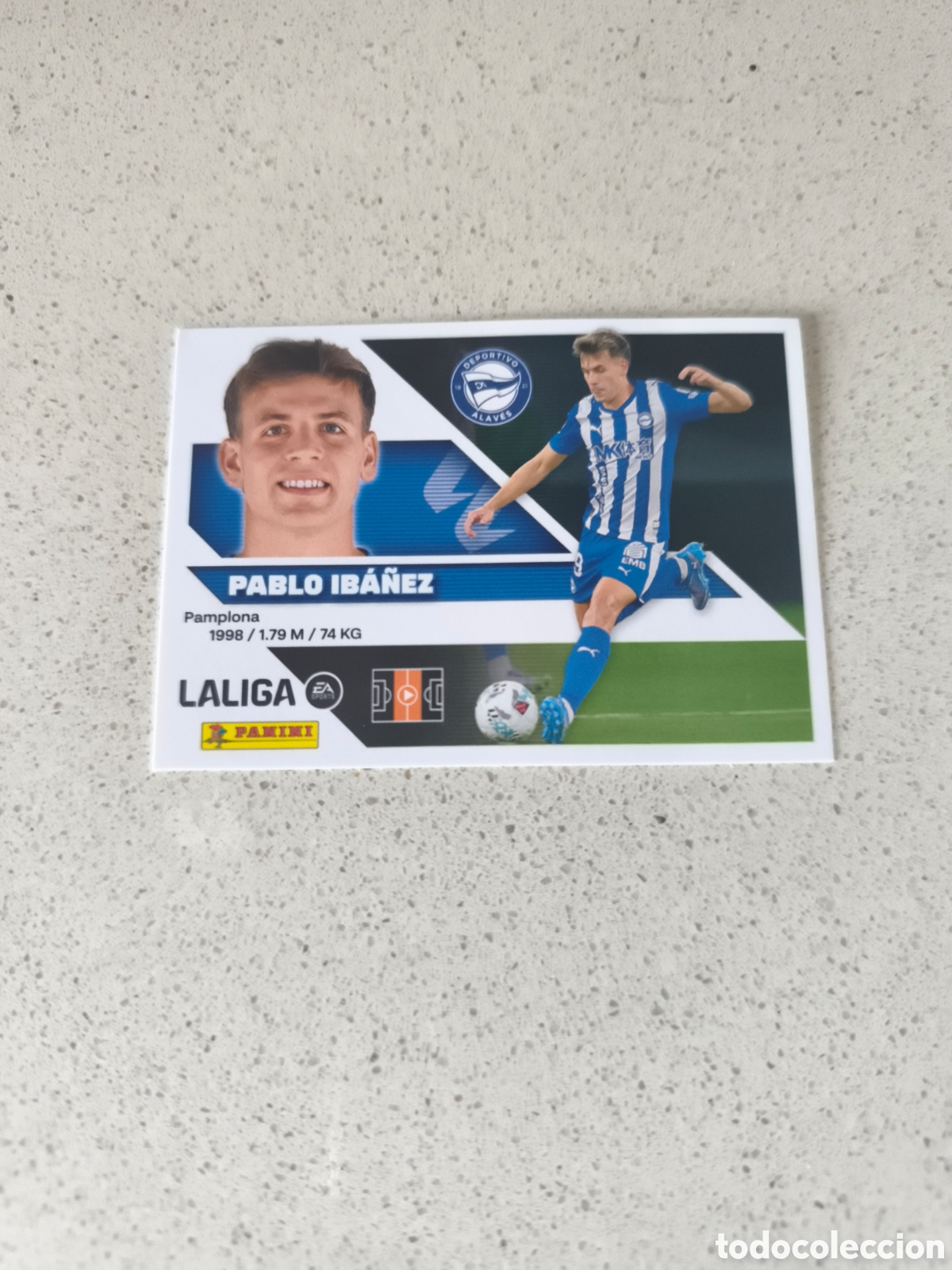 Cromos de f&uacute;tbol: CROMO NUMERO 15 PABLO IBA&Ntilde;EZ ALAVES. LIGA ESTE 26/27. PANINI.