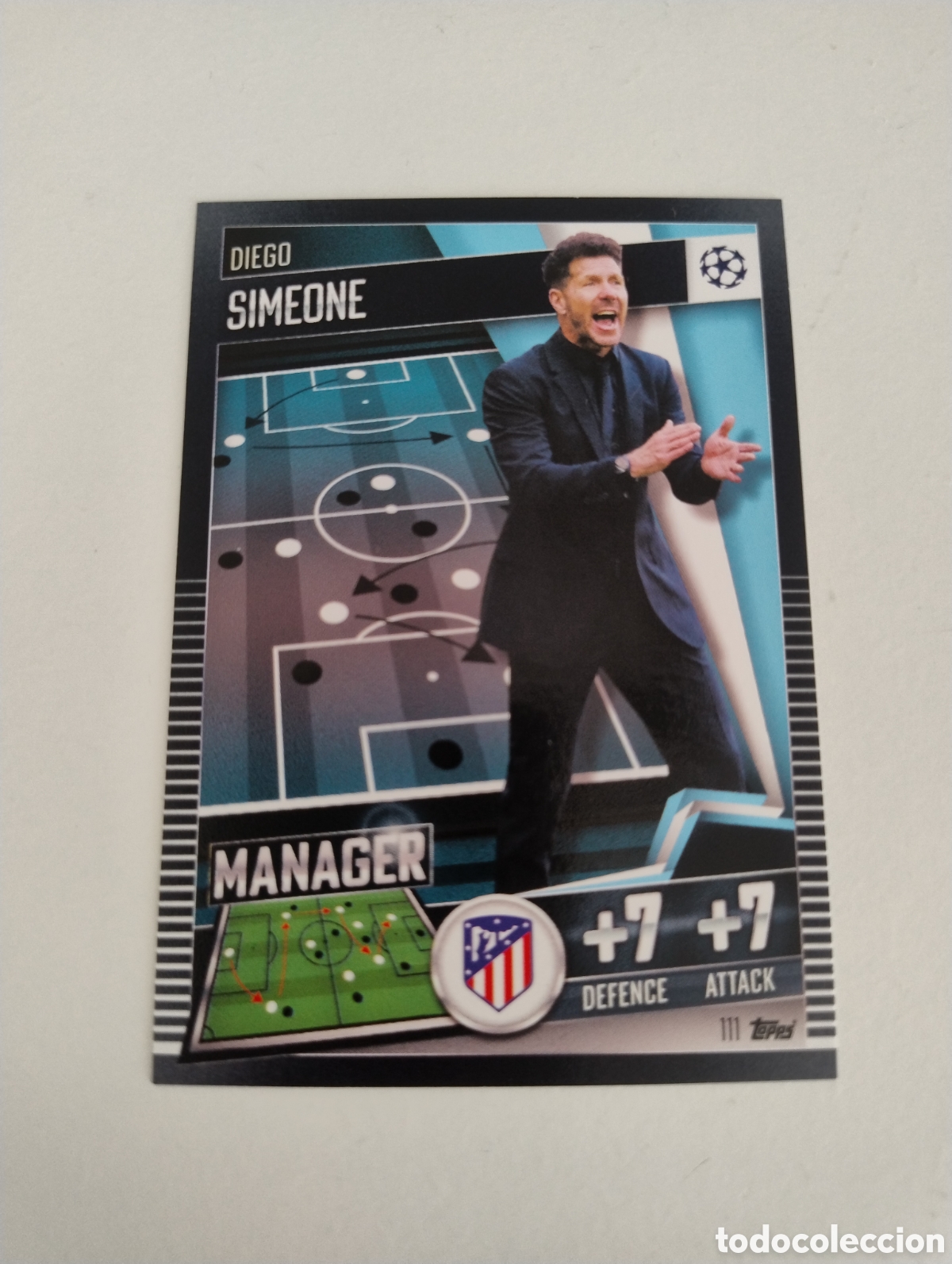 Cromos de f&uacute;tbol: 111 - Simeone - Atl&eacute;tico de Madrid - Topps Match Attax 101 2020 - 2021 Manager