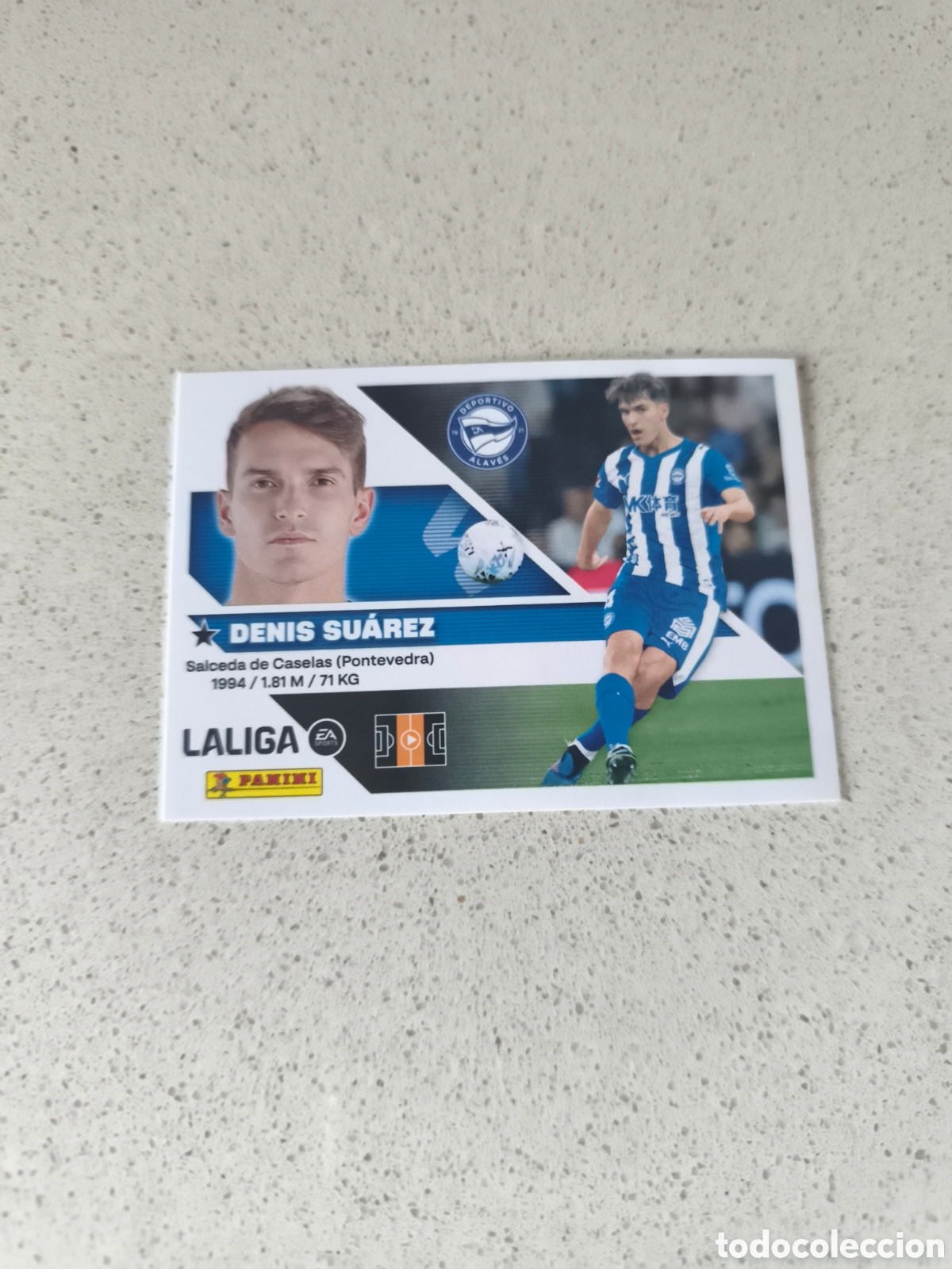 Cromos de f&uacute;tbol: CROMO NUMERO 16 DENIS SUAREZ ALAVES. LIGA ESTE 26/27. PANINI.