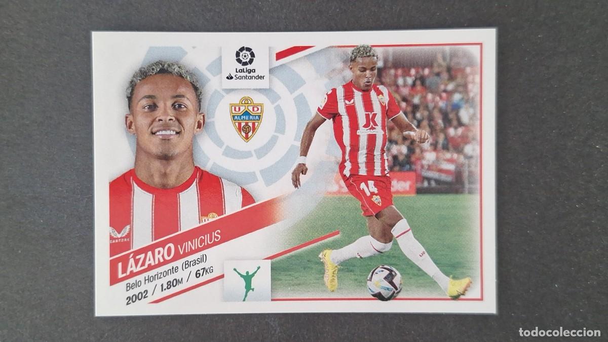 Cromos de f&uacute;tbol: L1 LAZARO U. D. ALMERIA FICHAJE 62 LIGA ESTE 2022 2023 22 23 NUNCA PEGADO SIN PEGAR