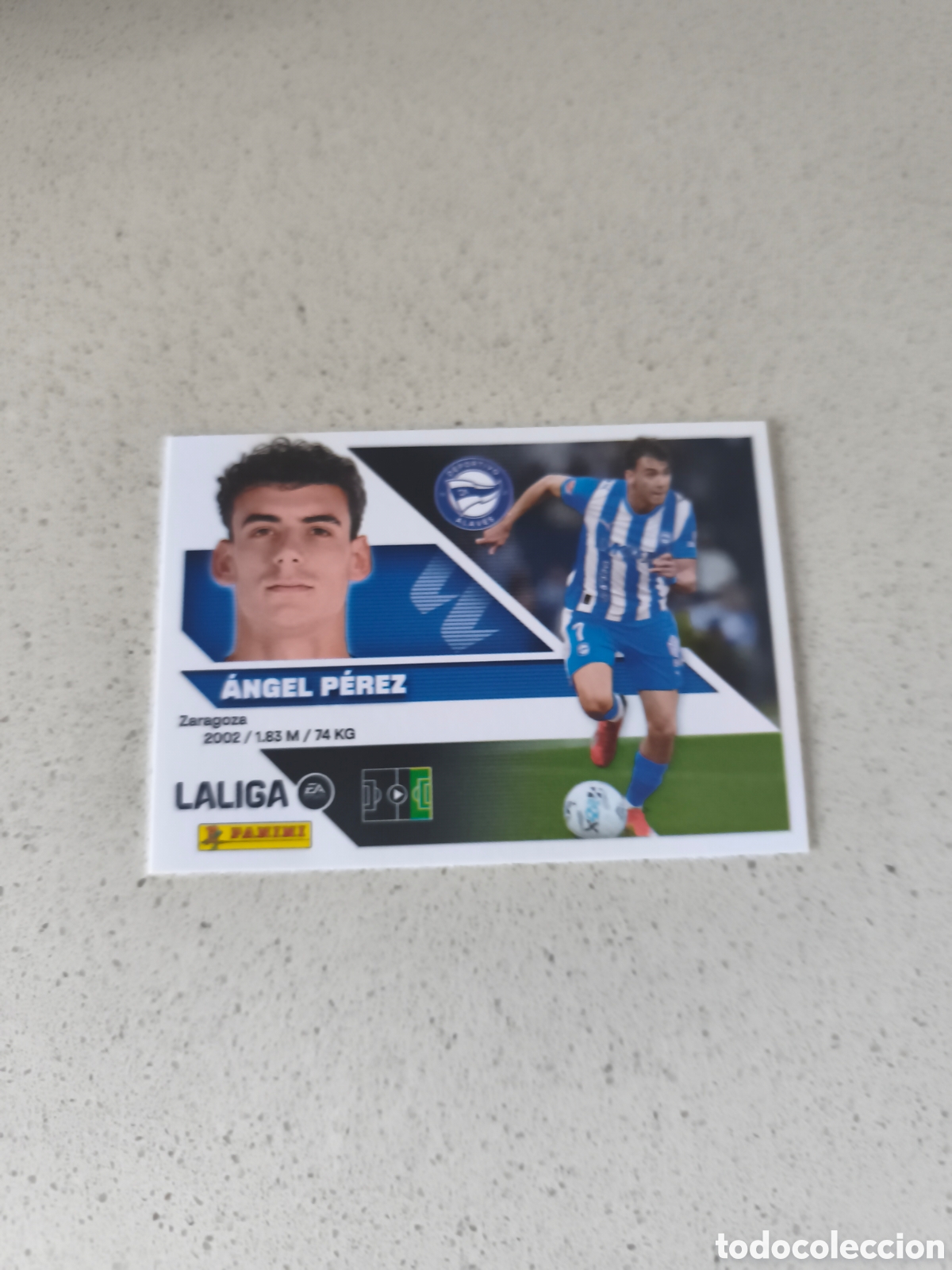 Cromos de f&uacute;tbol: CROMO NUMERO 17 ANGEL P&Eacute;REZ ALAVES. LIGA ESTE 26/27. PANINI.