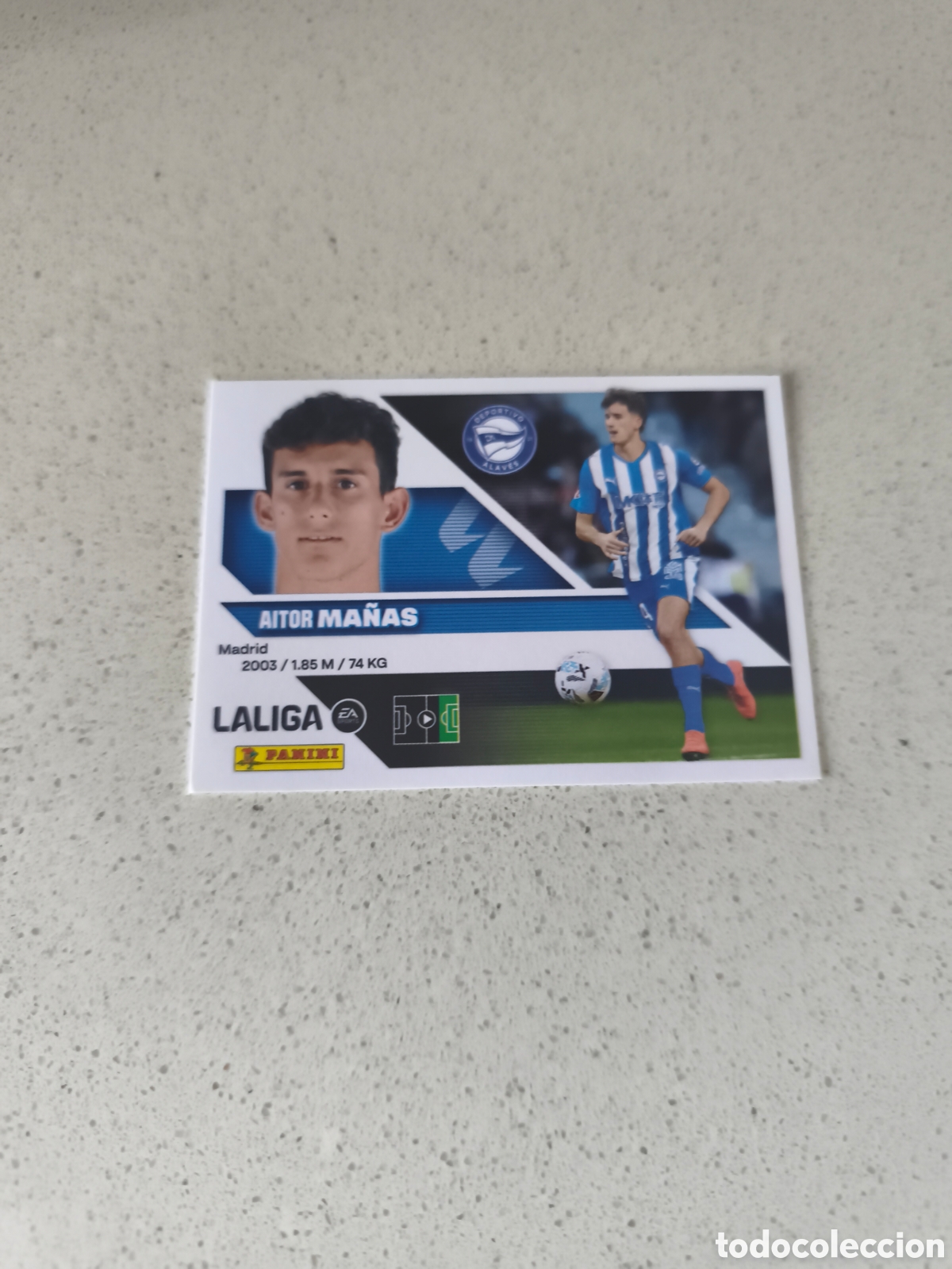 Cromos de f&uacute;tbol: CROMO NUMERO 18B MA&Ntilde;AS ALAVES. LIGA ESTE 26/27. PANINI.