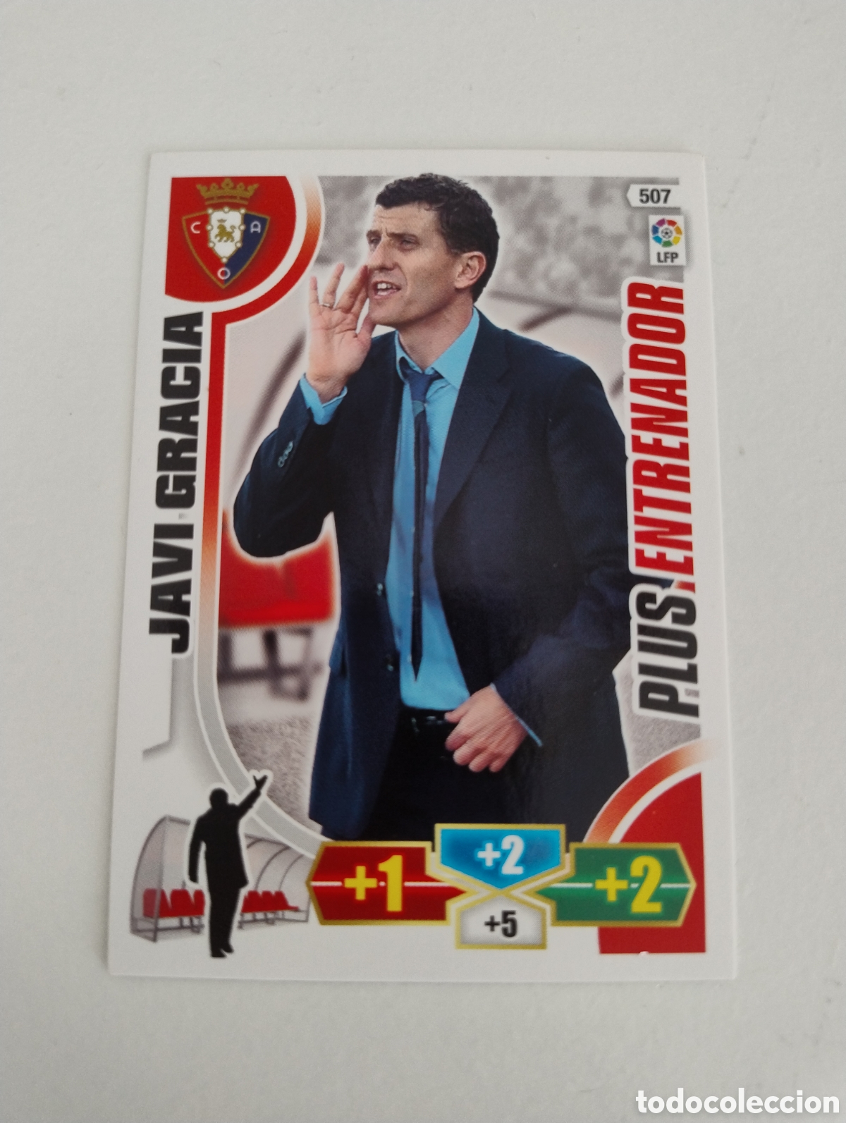Fu&szlig;ball-Sticker: 507 - Javi Gracia - Osasuna - Adrenalyn XL Liga 2013 - 2014 Plus Entrenador