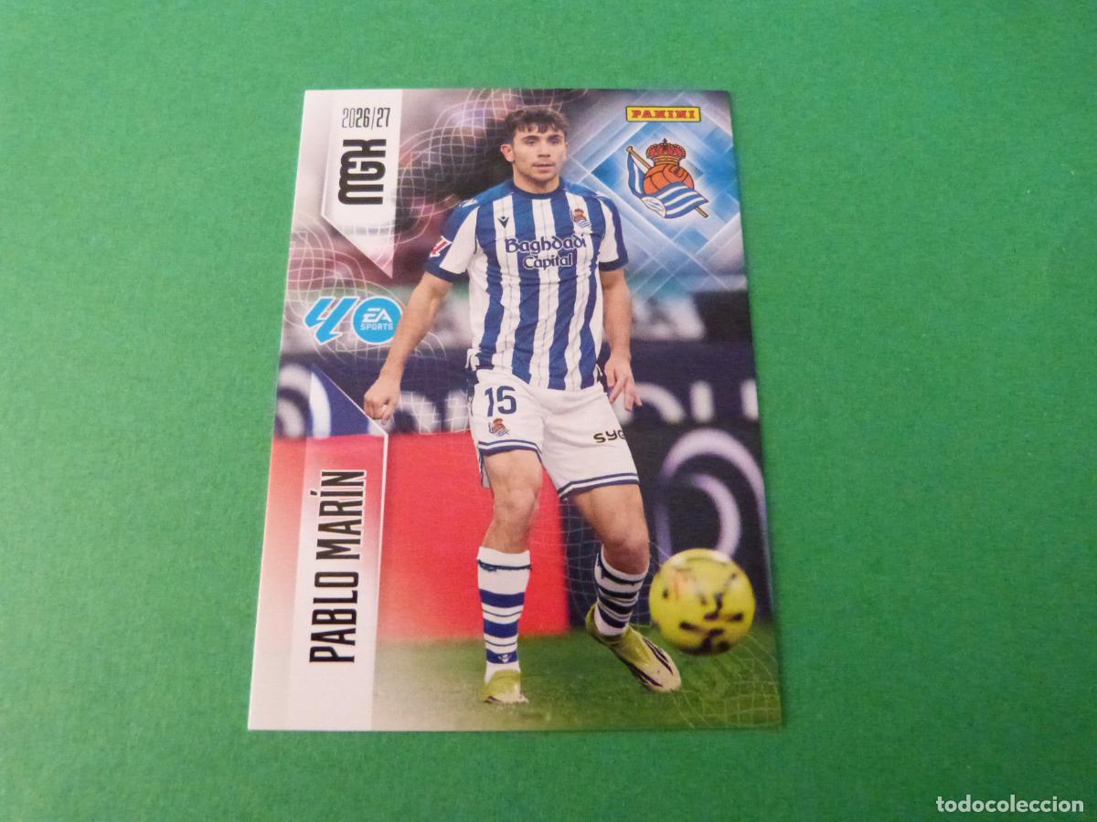 Cromos de f&uacute;tbol: TRADING CARD FUTBOL PABLO MARIN REAL SOCIEDAD N&ordm; 317 LIGA MEGACRACKS 2026-2027/26-27 PANINI