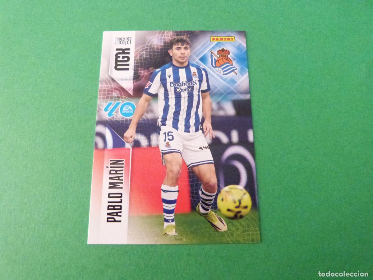 Cromos de f&uacute;tbol: TRADING CARD FUTBOL PABLO MARIN REAL SOCIEDAD N&ordm; 317 LIGA MEGACRACKS 2026-2027/26-27 PANINI