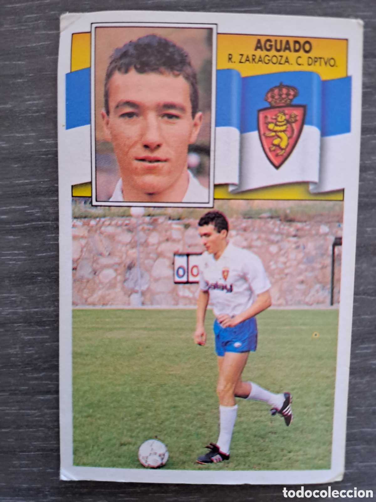 Cromos de f&uacute;tbol: ⚽ AGUADO &mdash; REAL ZARAGOZA &mdash; LIGA 90-91