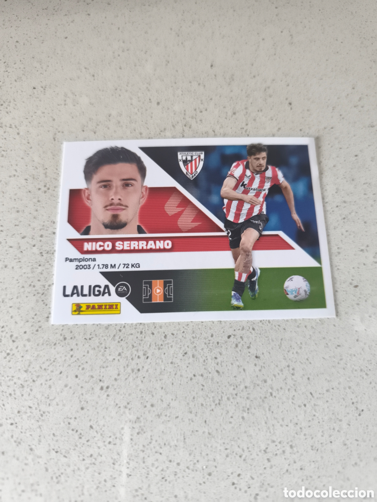 Cromos de f&uacute;tbol: CROMO NUMERO 15 NICO SERRANO ATHLETIC CLUB DE BILBAO. LIGA ESTE 26/27. PANINI.